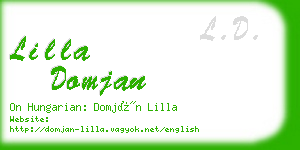 lilla domjan business card
